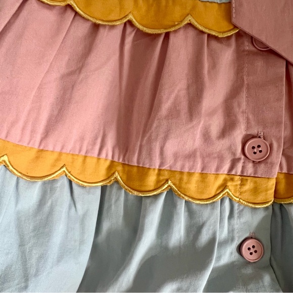 TCEC Light Blue Dress with Yellow Scallop Trim - Picture 3 of 7